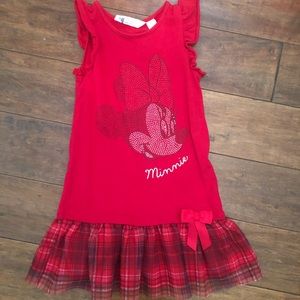 Minnie Mouse Little Girls Red Dress Size 4-6